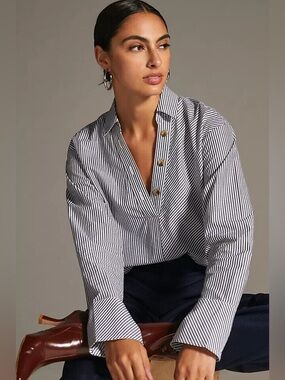 Maeve Anthropologie Henley Top